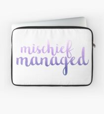 Purple Mischief Managed Laptop Sleeve
