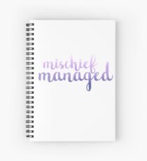 Purple Mischief Managed Spiral Notebook