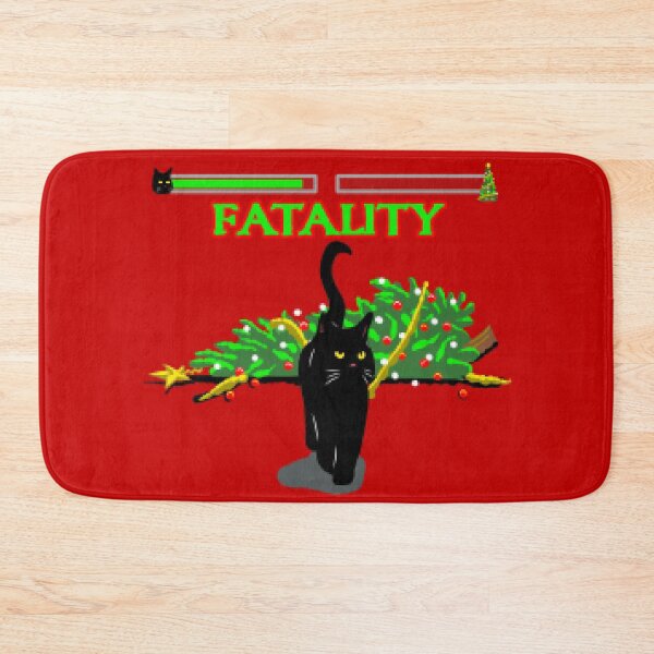 Item preview, Christmas Tree Cat Kombat designed and sold by dwarmuth.