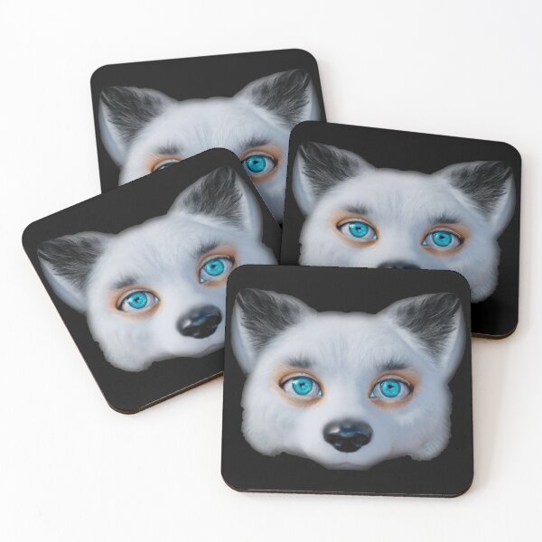 Item preview, Silver fox blue eyes sticker -- 3D  designed and sold by glitchman2.