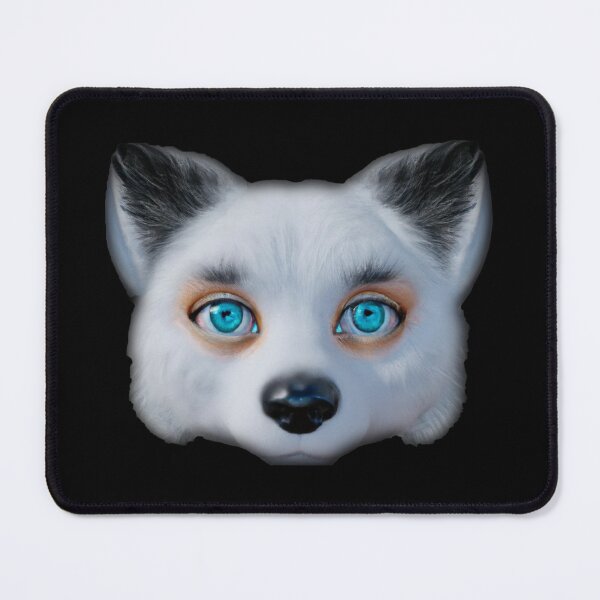 Item preview, Silver fox blue eyes sticker -- 3D designed and sold by glitchman2.