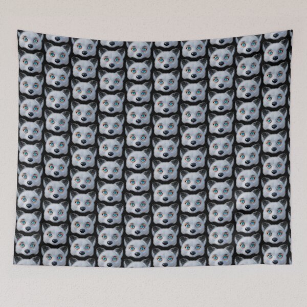 Item preview, Silver fox blue eyes sticker -- 3D  designed and sold by glitchman2.