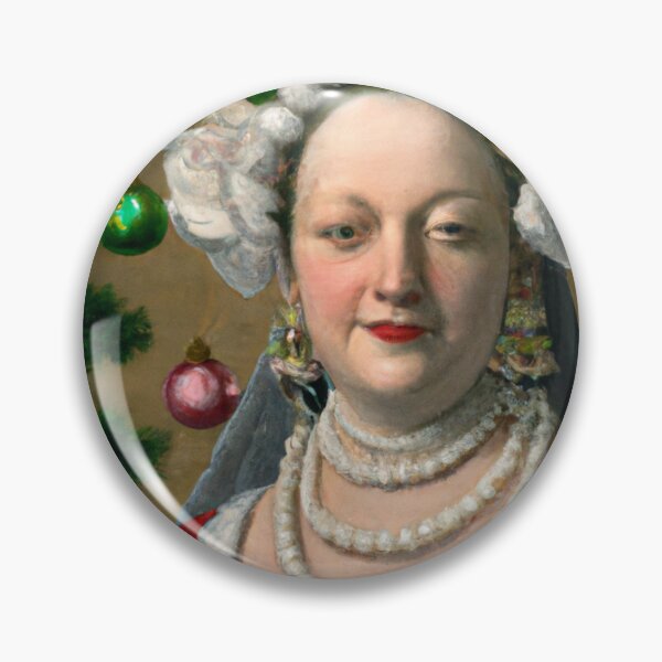 Item preview, Ai Holiday Altered Art Portraits Painting, Ai Christmas Art by Ai designed and sold by RadRococo.