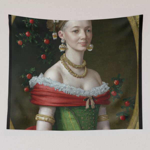 Item preview, Ai Holiday Altered Art Portraits Painting, Ai Christmas Art by Ai designed and sold by RadRococo.