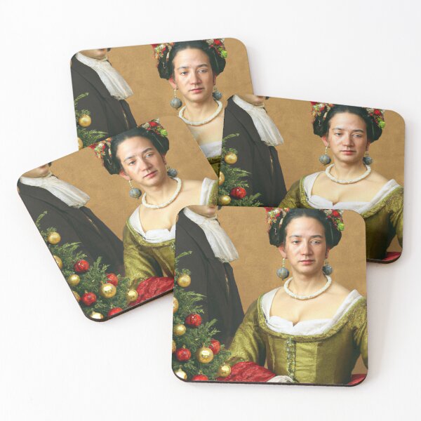 Item preview, Ai Holiday Altered Art Portraits Painting, Ai Christmas Art by Ai designed and sold by RadRococo.
