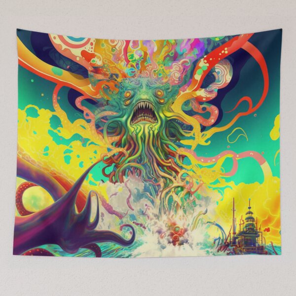 Item preview, psychedelic squid 3 designed and sold by Daramacus.