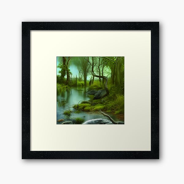 Item preview, Green Landscape with Trees and Lake, Sceney Nature designed and sold by NatureFood.