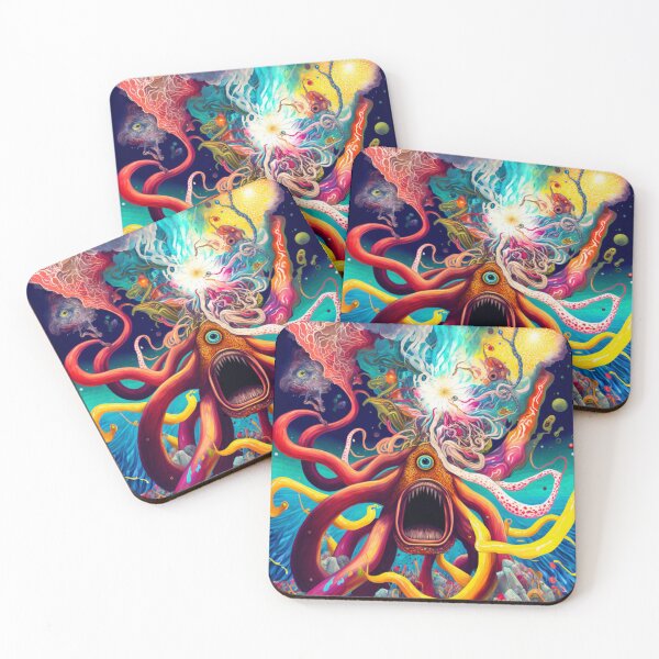 Item preview, psychedelic squid 4 designed and sold by Daramacus.