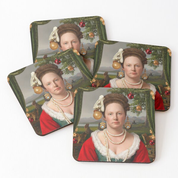 Item preview, Ai Holiday Altered Art Portraits Painting, Ai Christmas Art by Ai designed and sold by RadRococo.