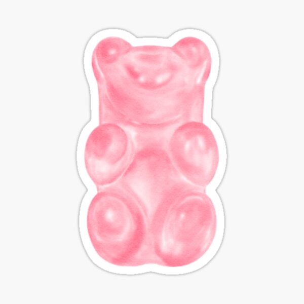 Item preview, little pink gummy bear designed and sold by greywalnutshop.