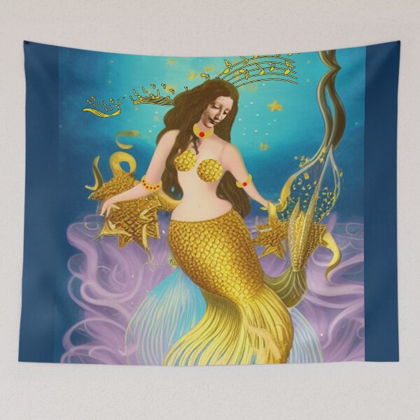 Item preview, Mermaid and fish harp designed and sold by Artbellachi.