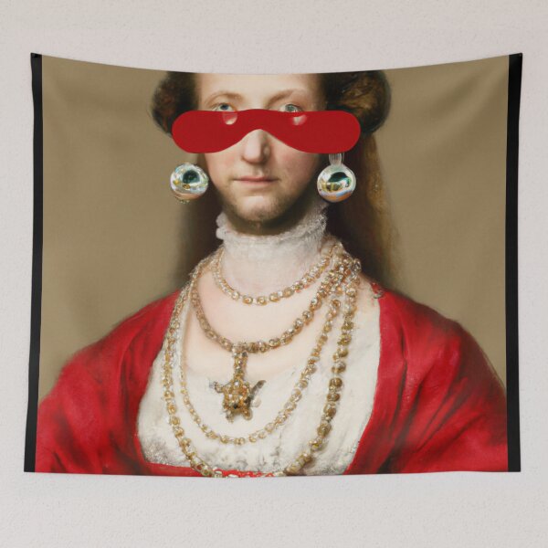 Item preview, Ai Holiday Altered Art Portraits Painting, Ai Christmas Art by Ai designed and sold by RadRococo.
