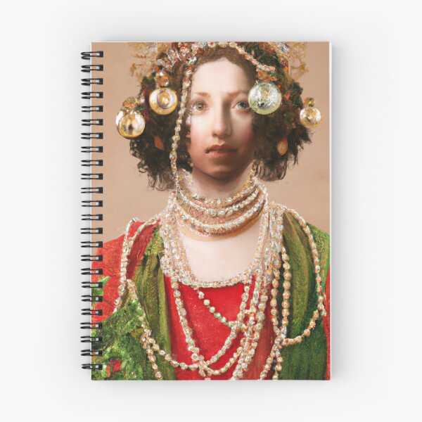 Item preview, Ai Holiday Altered Art Portraits Painting, Ai Christmas Art by Ai designed and sold by RadRococo.