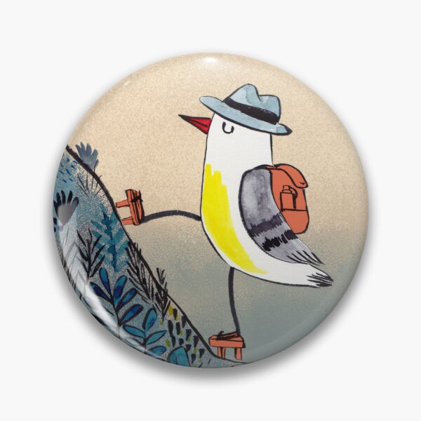 Item preview, Mountain hiker bird at sunrise designed and sold by surfingsloth.