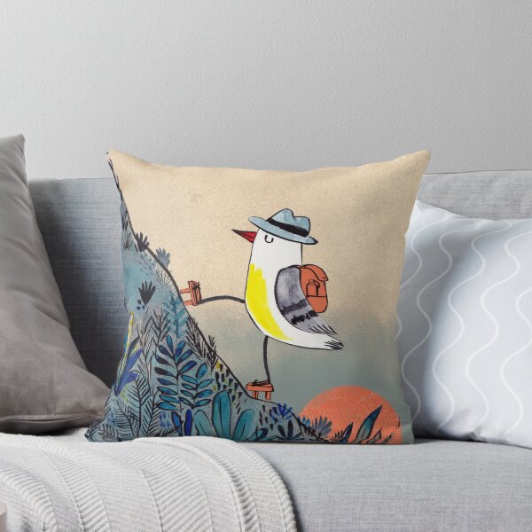 Item preview, Mountain hiker bird at sunrise designed and sold by surfingsloth.