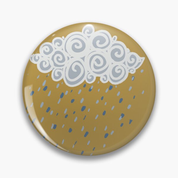 Item preview, swirly raincloud raining cloud yellow clipart designed and sold by strawbsurprise.