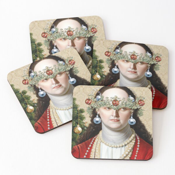 Item preview, Ai Holiday Altered Art Portraits Painting, Ai Christmas Art by Ai designed and sold by RadRococo.