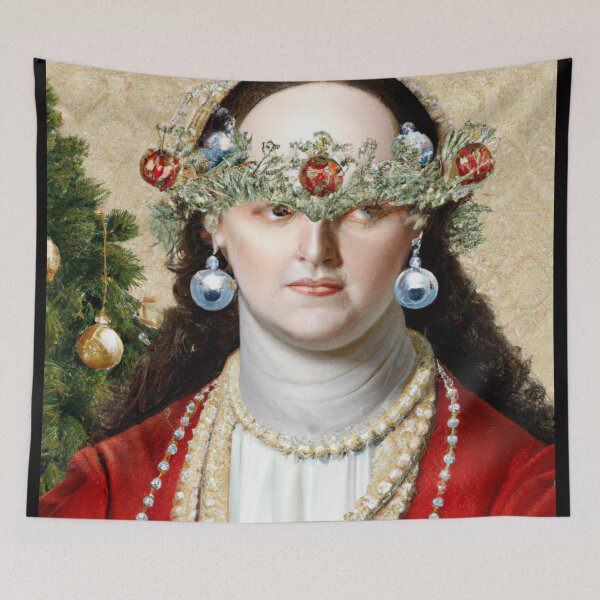 Item preview, Ai Holiday Altered Art Portraits Painting, Ai Christmas Art by Ai designed and sold by RadRococo.