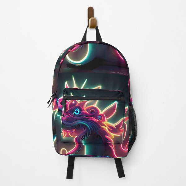 Item preview, Neon Pink Dragon face with spines. designed and sold by liana campbell.