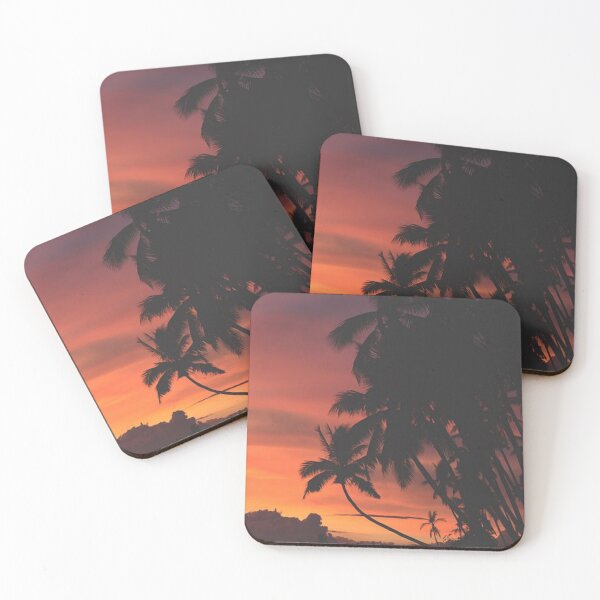 Item preview, Tall Palm trees and beautiful sunset  designed and sold by Durgaa D.