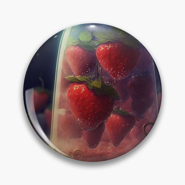 Artikelvorschau, Digitales Standbild eines Glases Erdbeeren entworfen und verkauft von CodeAndColors.