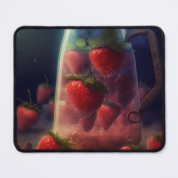 Artikelvorschau, Digitales Standbild eines Glases Erdbeeren entworfen und verkauft von CodeAndColors.
