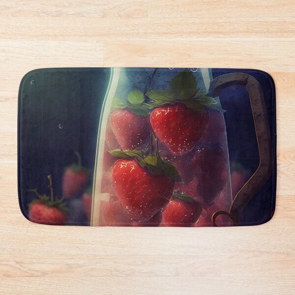 Artikelvorschau, Digitales Standbild eines Glases Erdbeeren entworfen und verkauft von CodeAndColors.