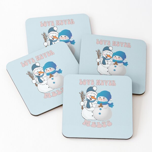 Item preview, Snow Couple Love Never Melts Snowmen Winter designed and sold by tamdevo1.