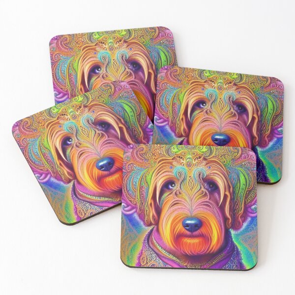 Item preview, Tribal Labradoodle Dog Art 1 designed and sold by DiatomDesigns.