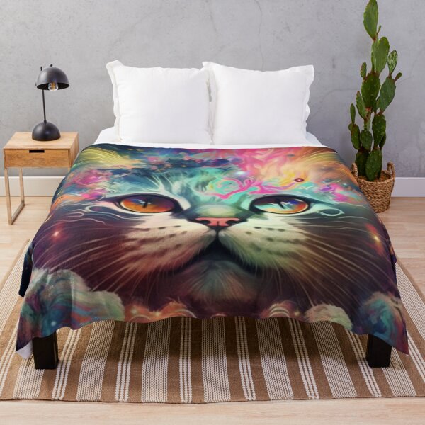 Item preview, psychedelic cat 2 designed and sold by Daramacus.