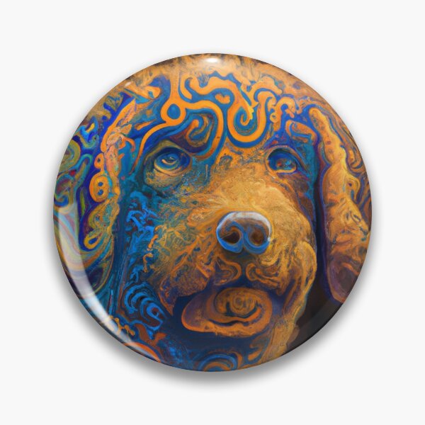 Item preview, Tribal Labradoodle Dog Art 2 designed and sold by DiatomDesigns.