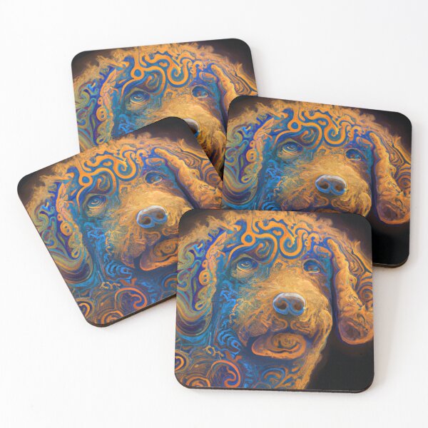 Item preview, Tribal Labradoodle Dog Art 2 designed and sold by DiatomDesigns.