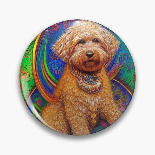 Item preview, Tribal Labradoodle Dog Art 3 designed and sold by DiatomDesigns.