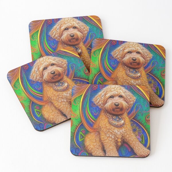 Item preview, Tribal Labradoodle Dog Art 3 designed and sold by DiatomDesigns.