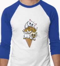 Kitten Cone Men's Baseball ¾ T-Shirt