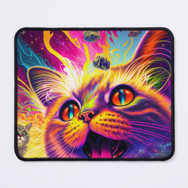 Item preview, psychedelic cat 4 designed and sold by Daramacus.