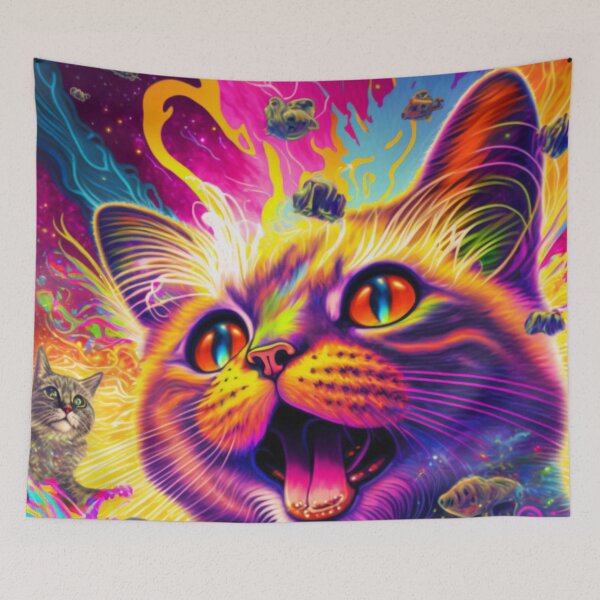Item preview, psychedelic cat 4 designed and sold by Daramacus.