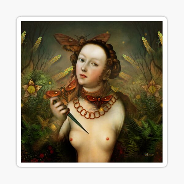 "Lucretia between Death Moths" Pegatina