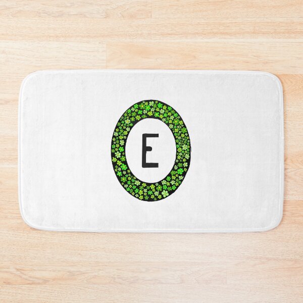 Item preview, Circle flower framed E monogram designed and sold by Words-Artist.