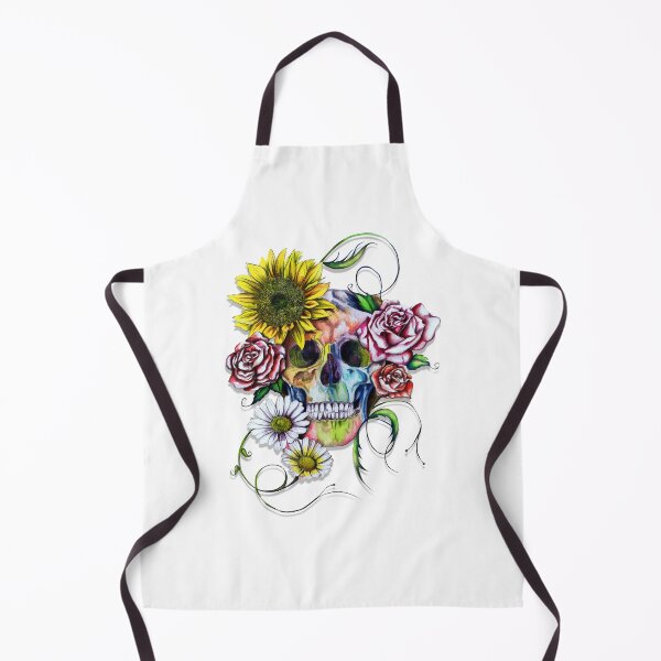 Item preview, Skull with flowers designed and sold by IsabelSalvador.