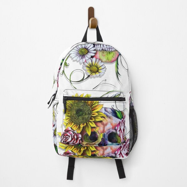 Item preview, Skull with flowers designed and sold by IsabelSalvador.