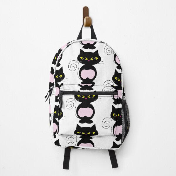 Vista previa del artículo con la obra «Gato preto barriga rosa olhos verdes nariz rosa com bigodes e rabo fino», diseñado y vendido por GirlaineSQ.