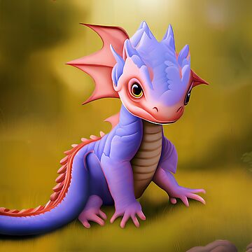 Artwork thumbnail, Cute Baby Purple and Pink Dragon by dragynrain