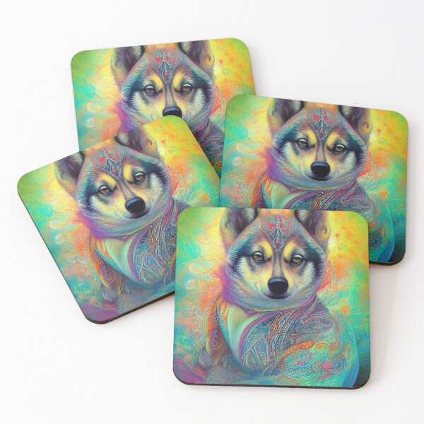 Item preview, Tribal Swedish Vallhund Dog Art 3 designed and sold by DiatomDesigns.