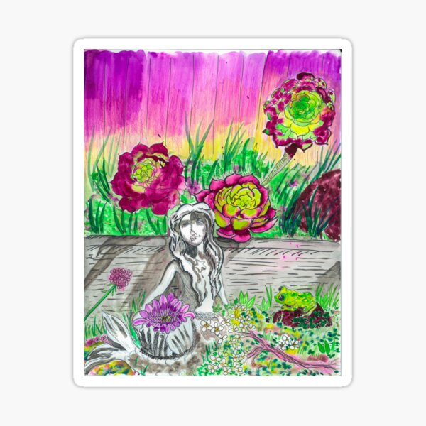 Garden Mermaid Sticker
