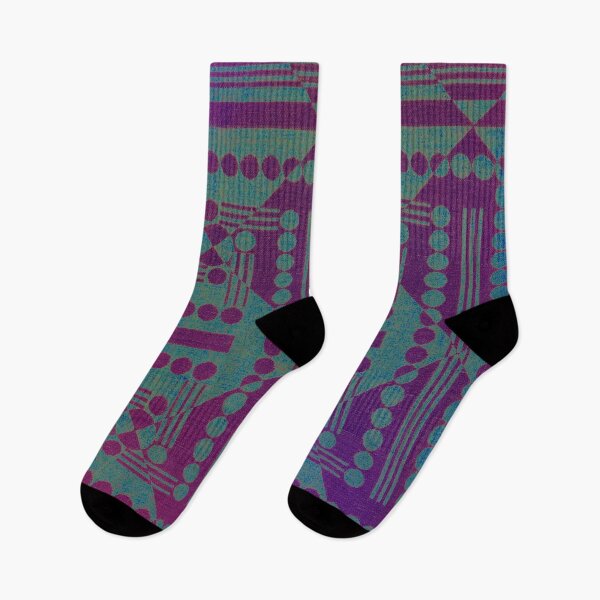 Item preview, Geometric Designs in Green and Purple - dePace' designed and sold by mrpropcake.