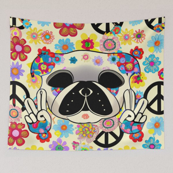 Item preview, Hippie Pug designed and sold by pugmom4.