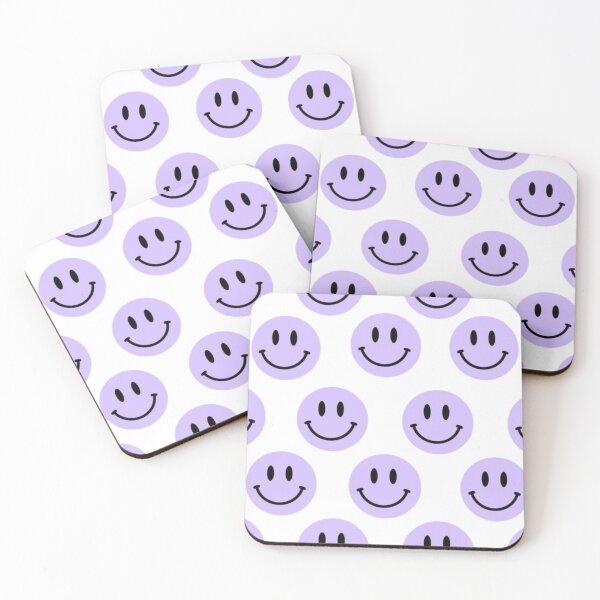 Item preview, Purple preppy smile print designed and sold by Designs-By-Lily.