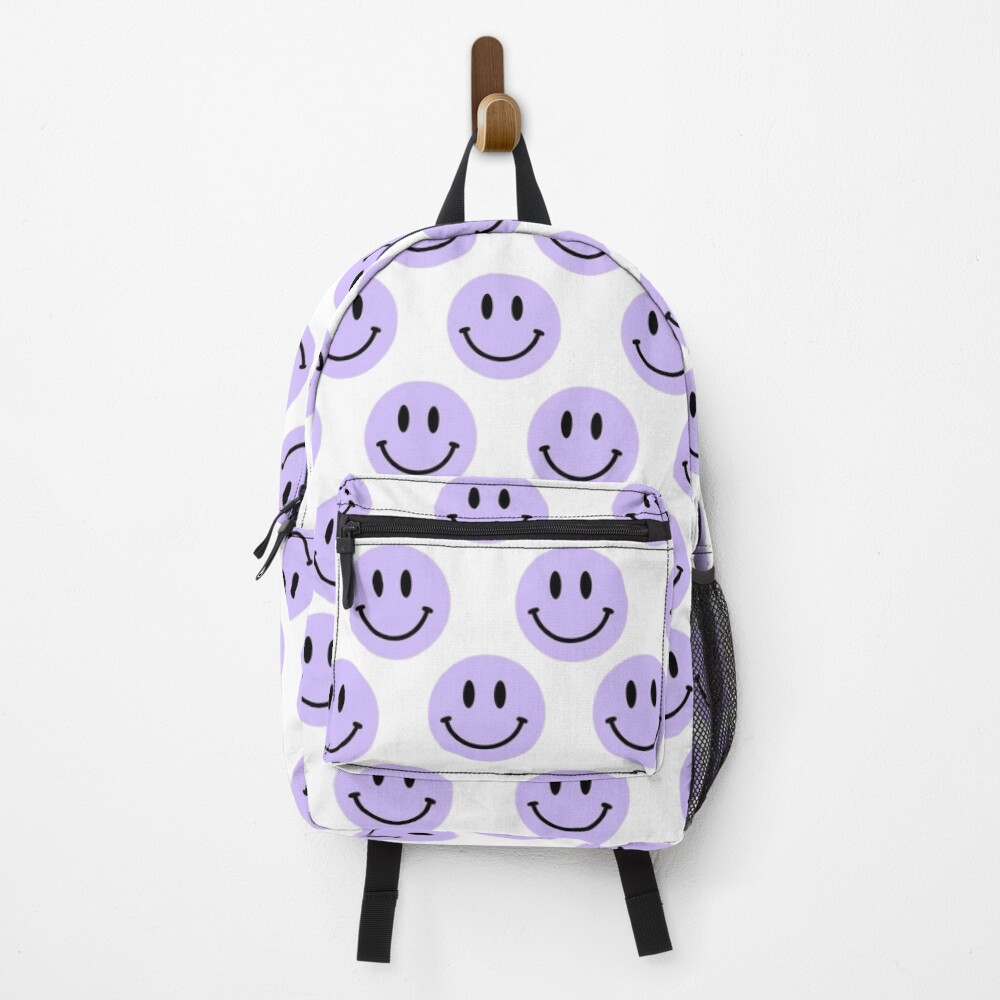 Purple preppy smile print Backpack for Sale by Designs By Lily Redbubble