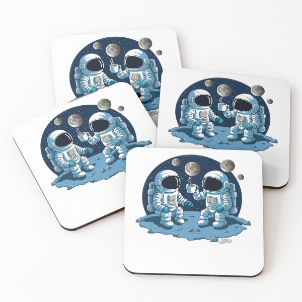 Item preview, Astronauts drinking coffee in space designed and sold by extraordinar-ia.